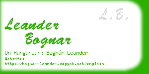 leander bognar business card